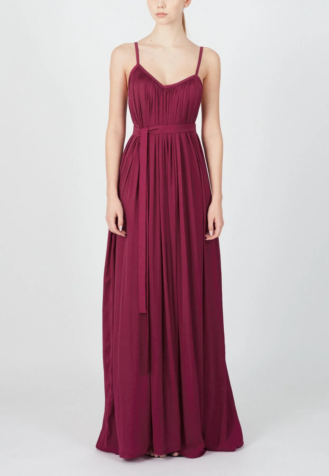 MEFYA flowing pink bridesmaid dress
