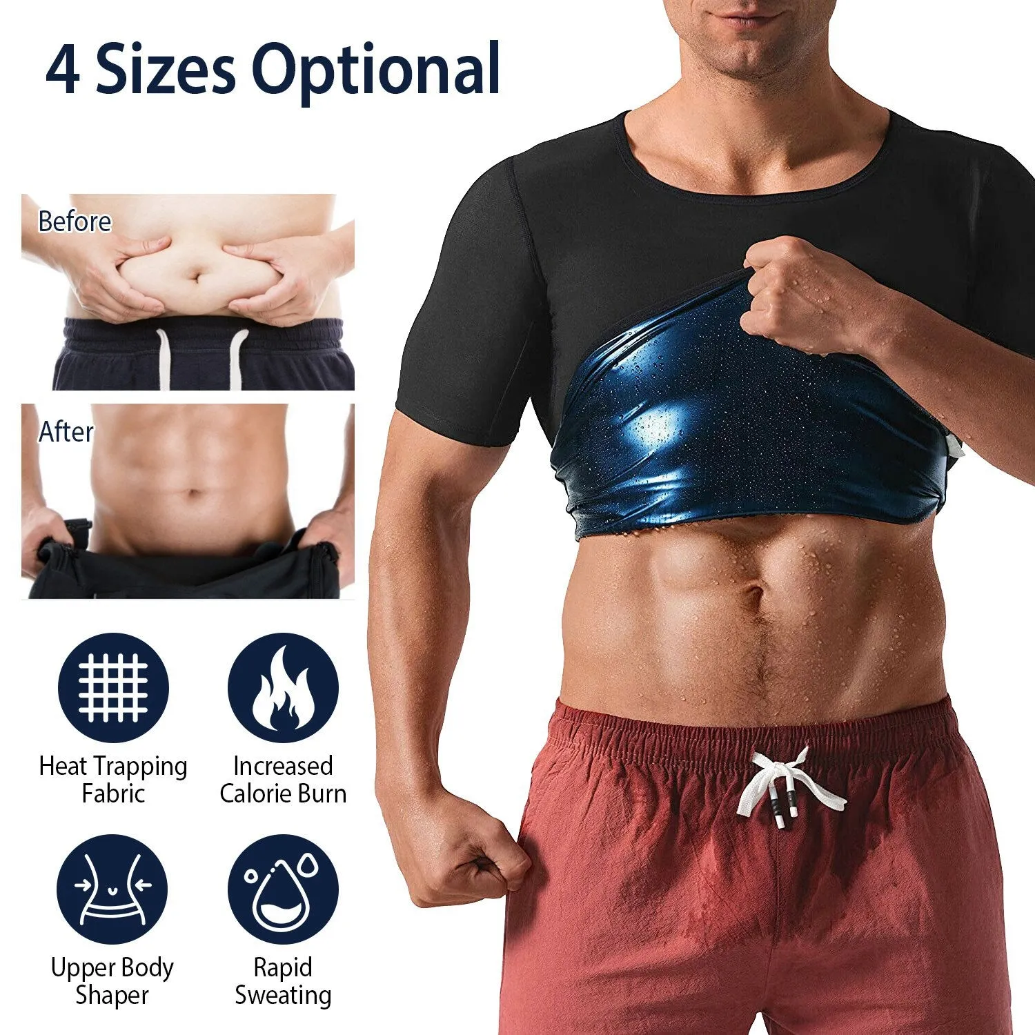 Men's Heat Trapping Body Shaper Shirt
