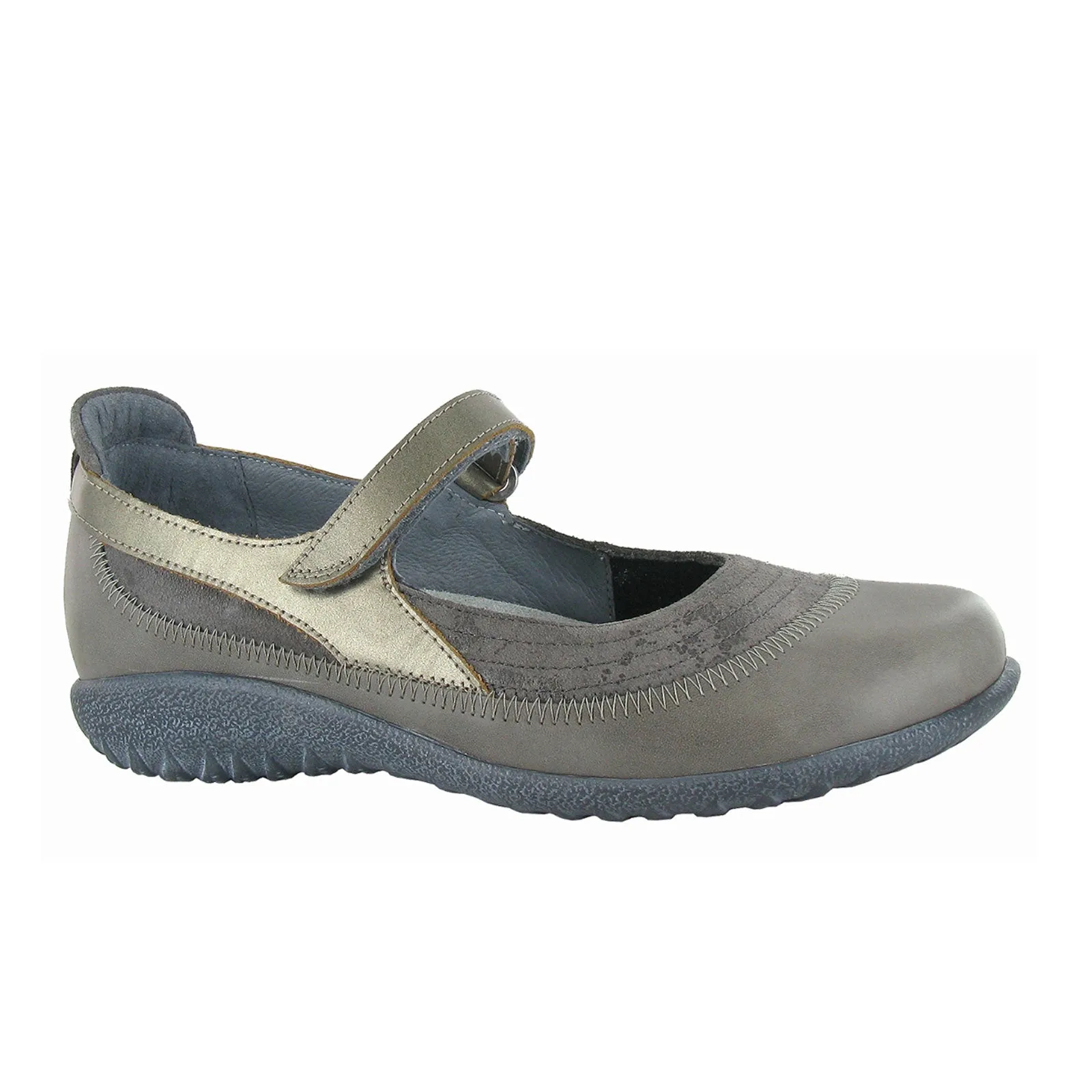 Naot Kirei Mary Jane (Women) - Foggy/Gray Marble/Mirror