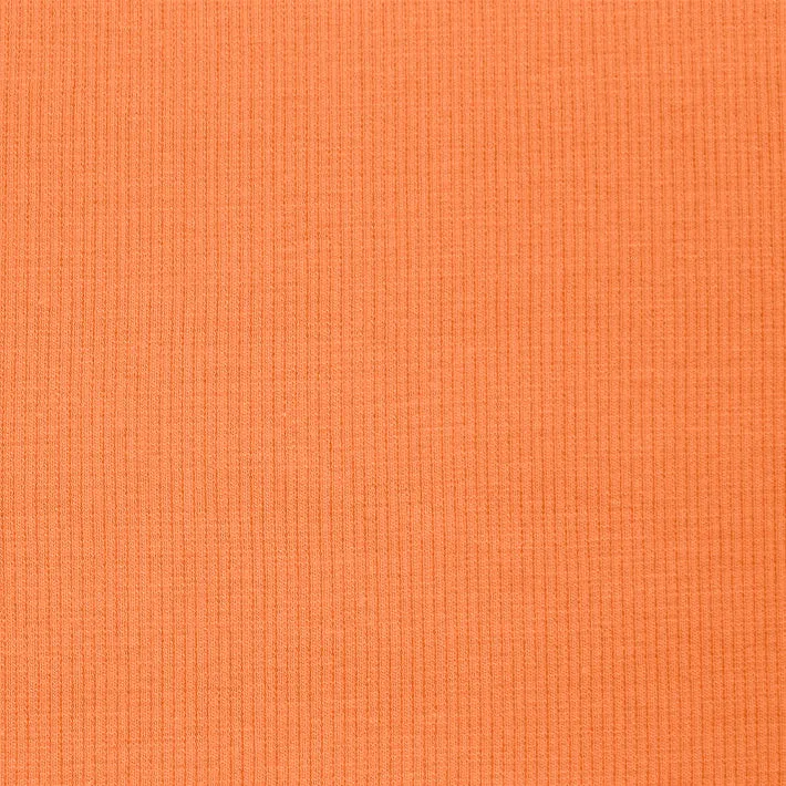 organic cotton rib knit - kumquat