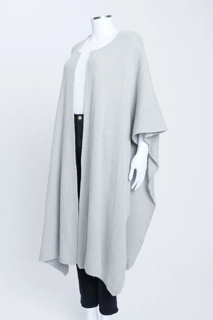 Pale Grey Cashmere Preowned Poncho