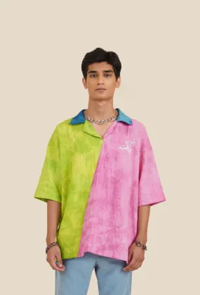 Panel Distorted Dye Shirt