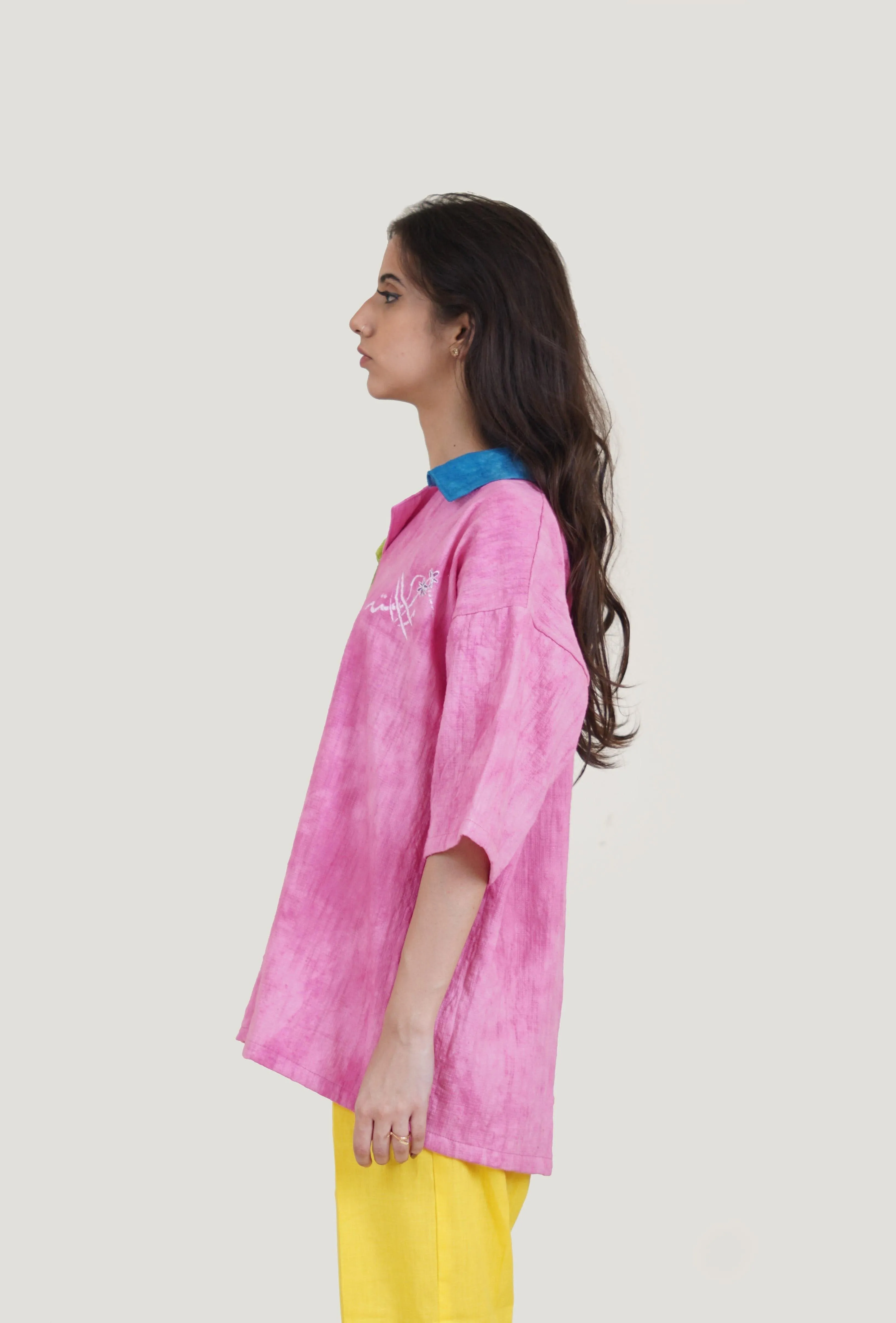 Panel Distorted Dye Shirt