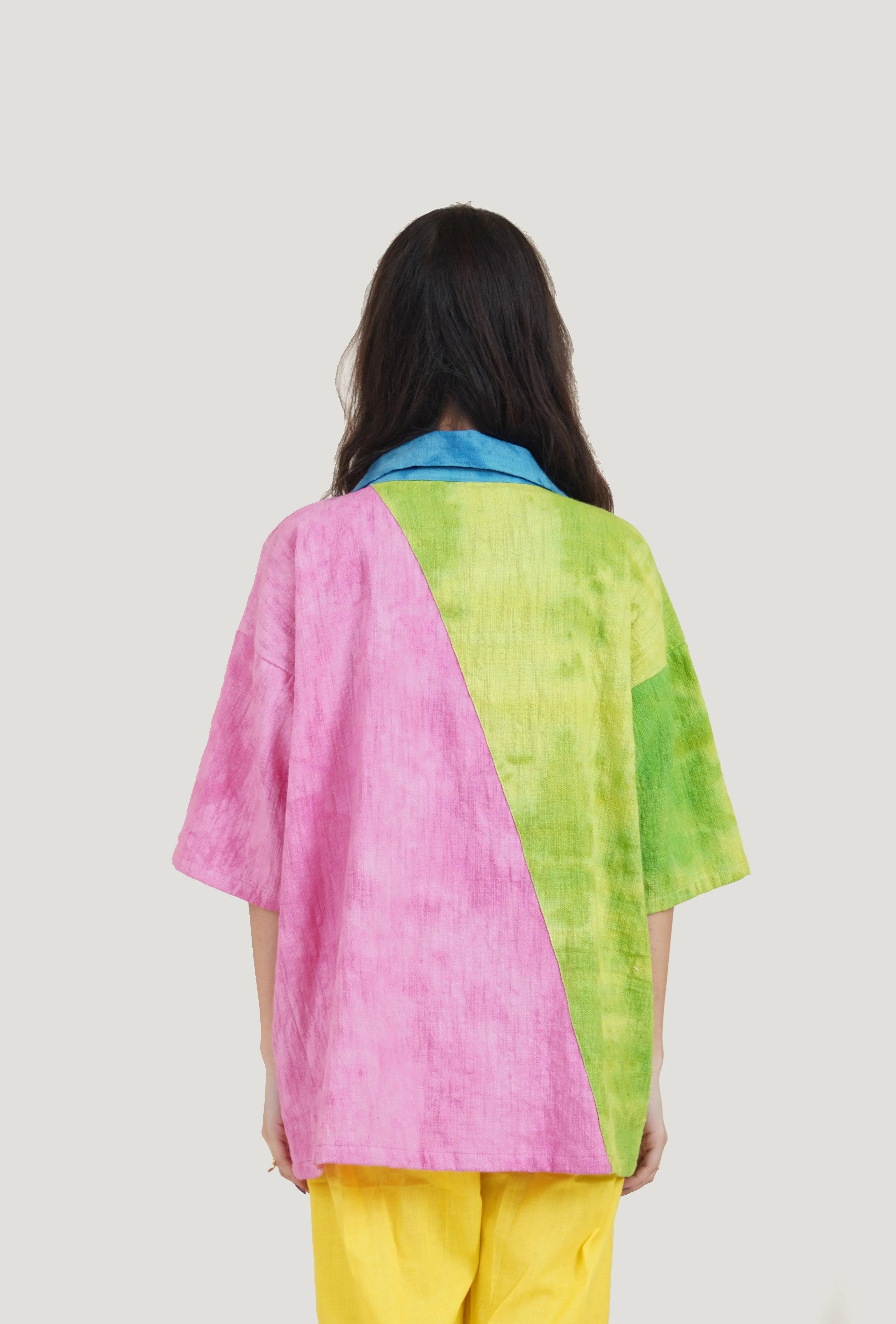 Panel Distorted Dye Shirt