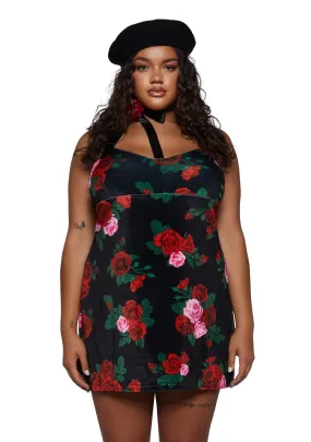 Plus High School Heartthrob Slip Dress