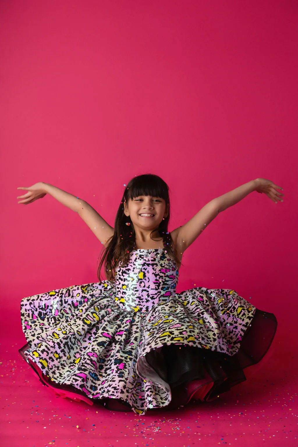 "Leopard Sass"  Petal Length Dress  ( 4 Year - Petite 5 Year)