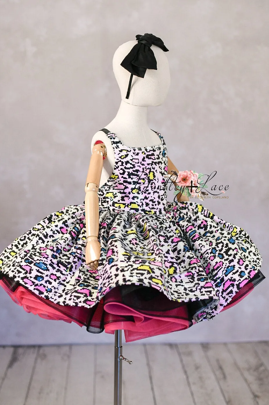 "Leopard Sass"  Petal Length Dress  ( 4 Year - Petite 5 Year)