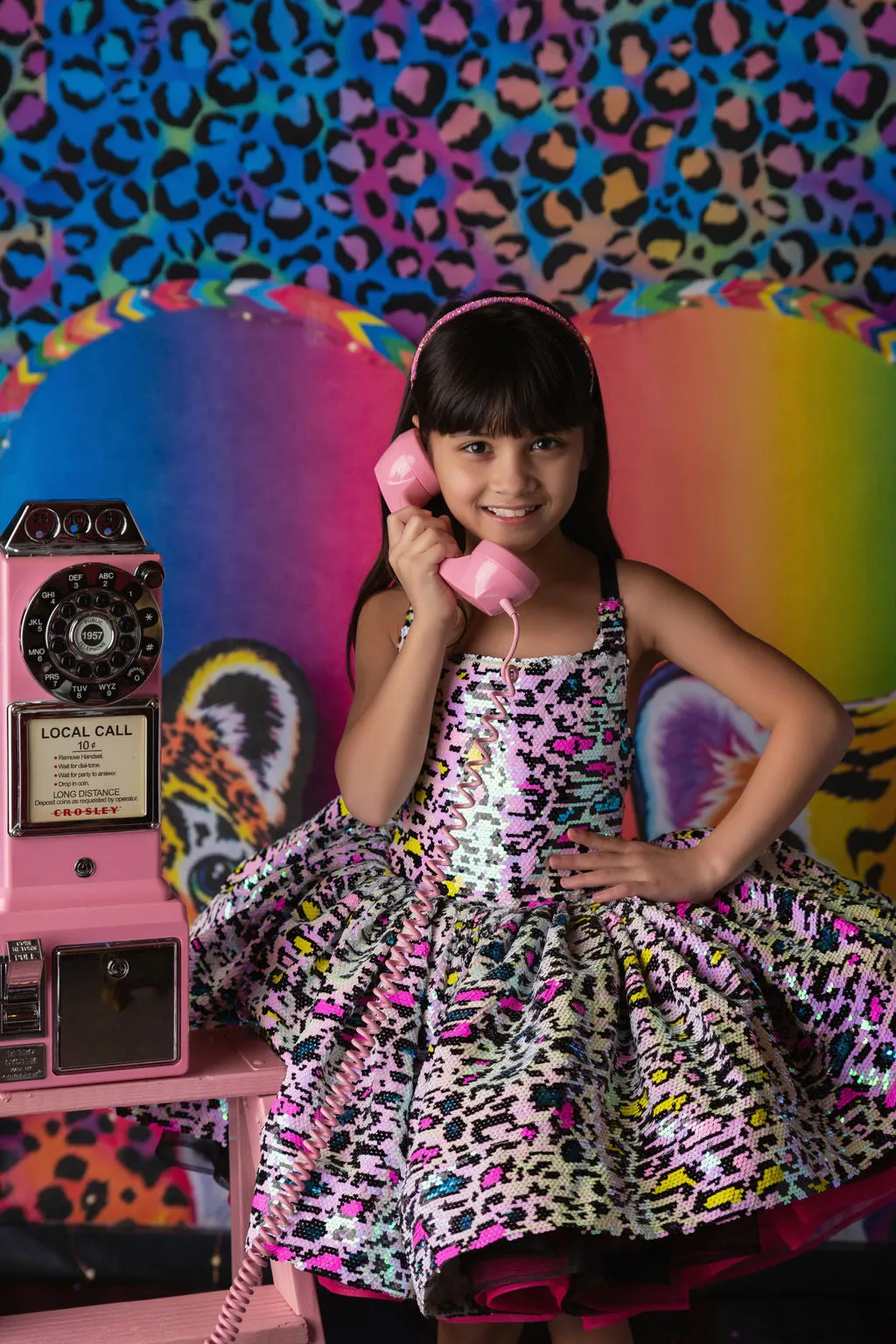 "Leopard Sass"  Petal Length Dress  ( 4 Year - Petite 5 Year)