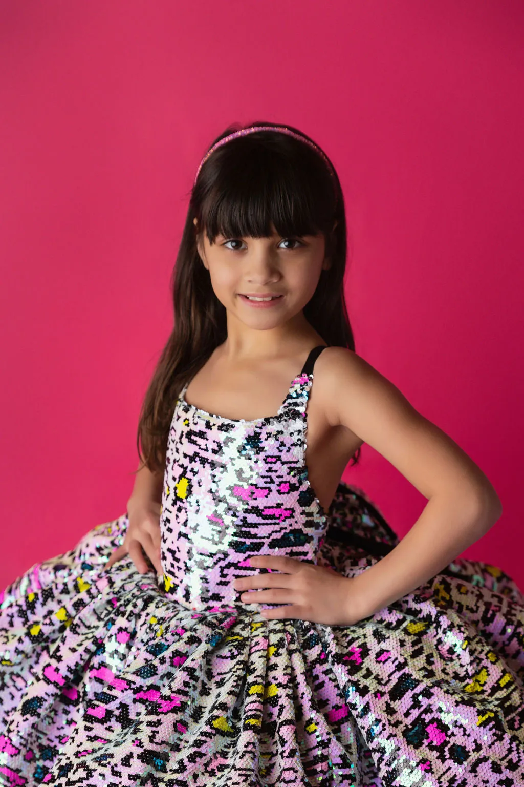 "Leopard Sass"  Petal Length Dress  ( 4 Year - Petite 5 Year)