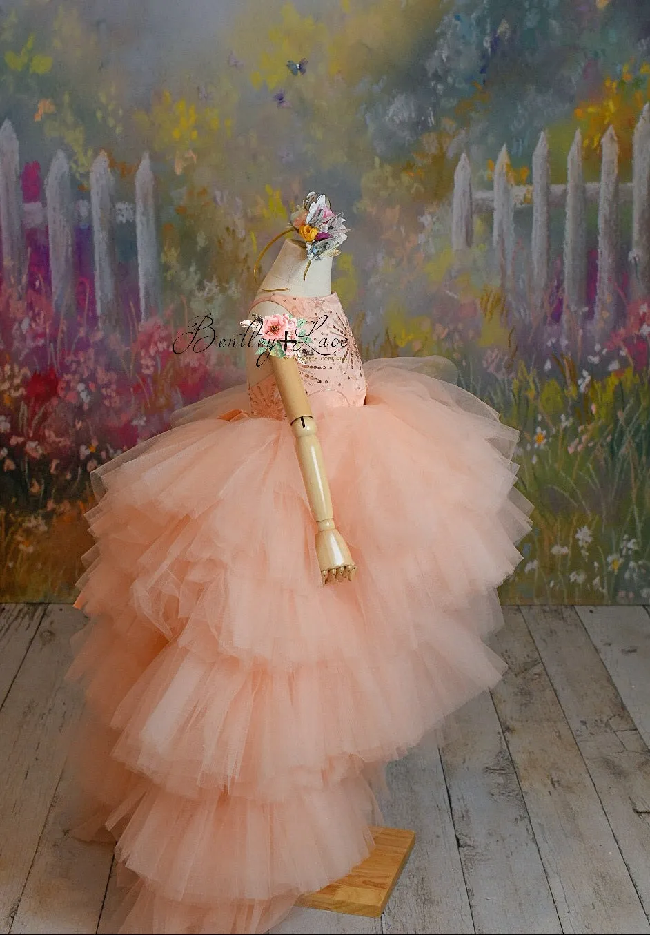 "Star Dazzle"- High Low Length Dress (5 Year - Petite 6 Year)