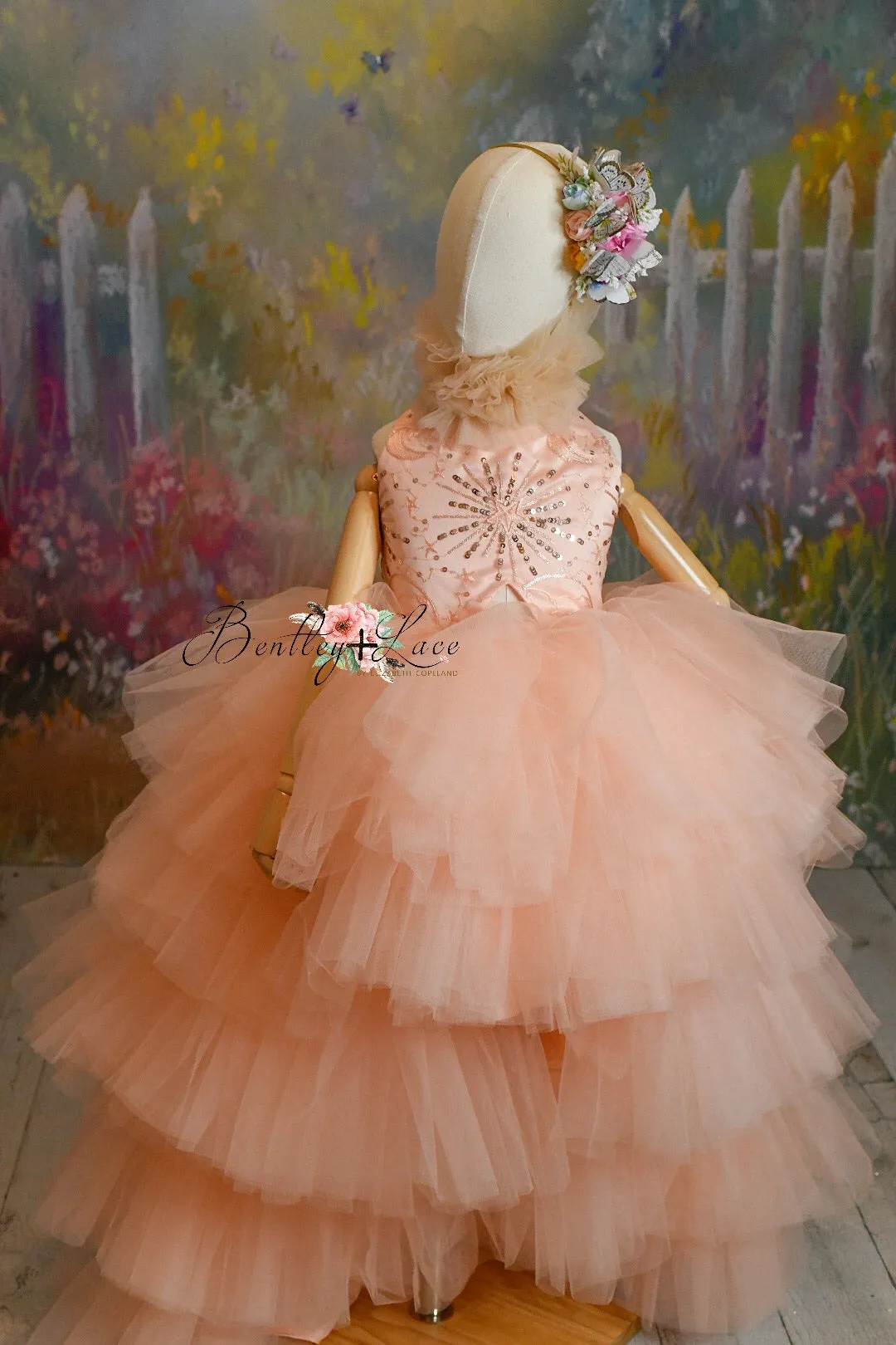 "Star Dazzle"- High Low Length Dress (5 Year - Petite 6 Year)