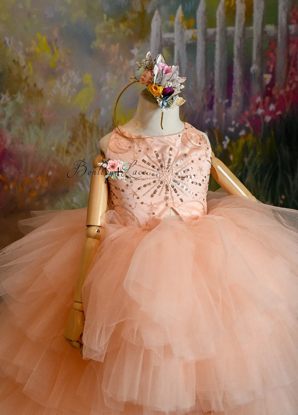 "Star Dazzle"- High Low Length Dress (5 Year - Petite 6 Year)