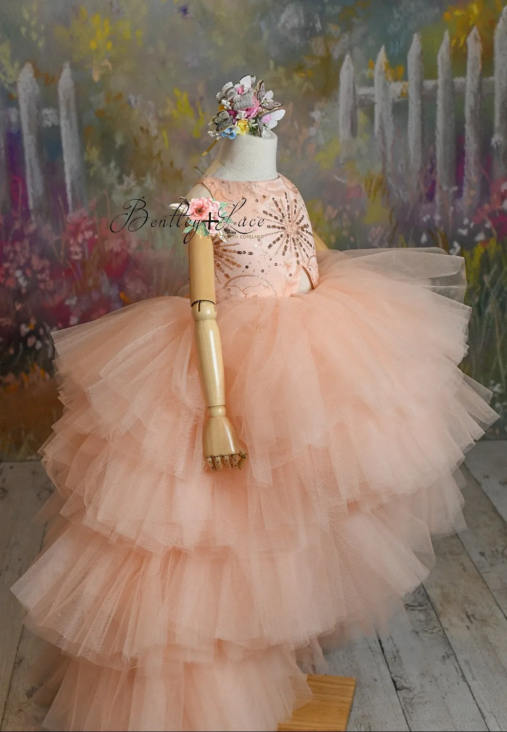 "Star Dazzle"- High Low Length Dress (5 Year - Petite 6 Year)