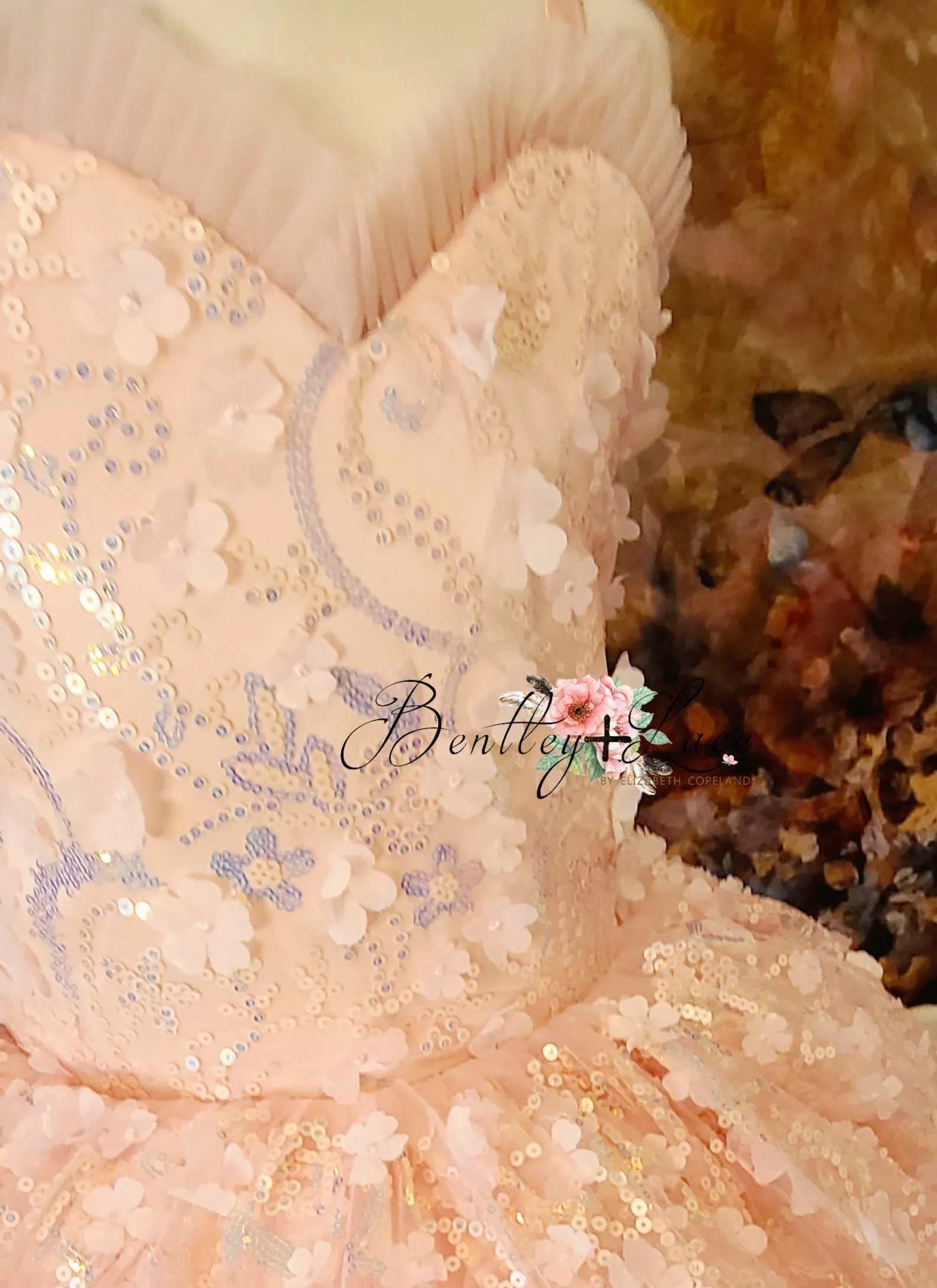 RETIRED RENTAL EUC "Floral Jubilee" Pink -  Floor long Length Dress - ( 6 Year - Petite 9 Year)