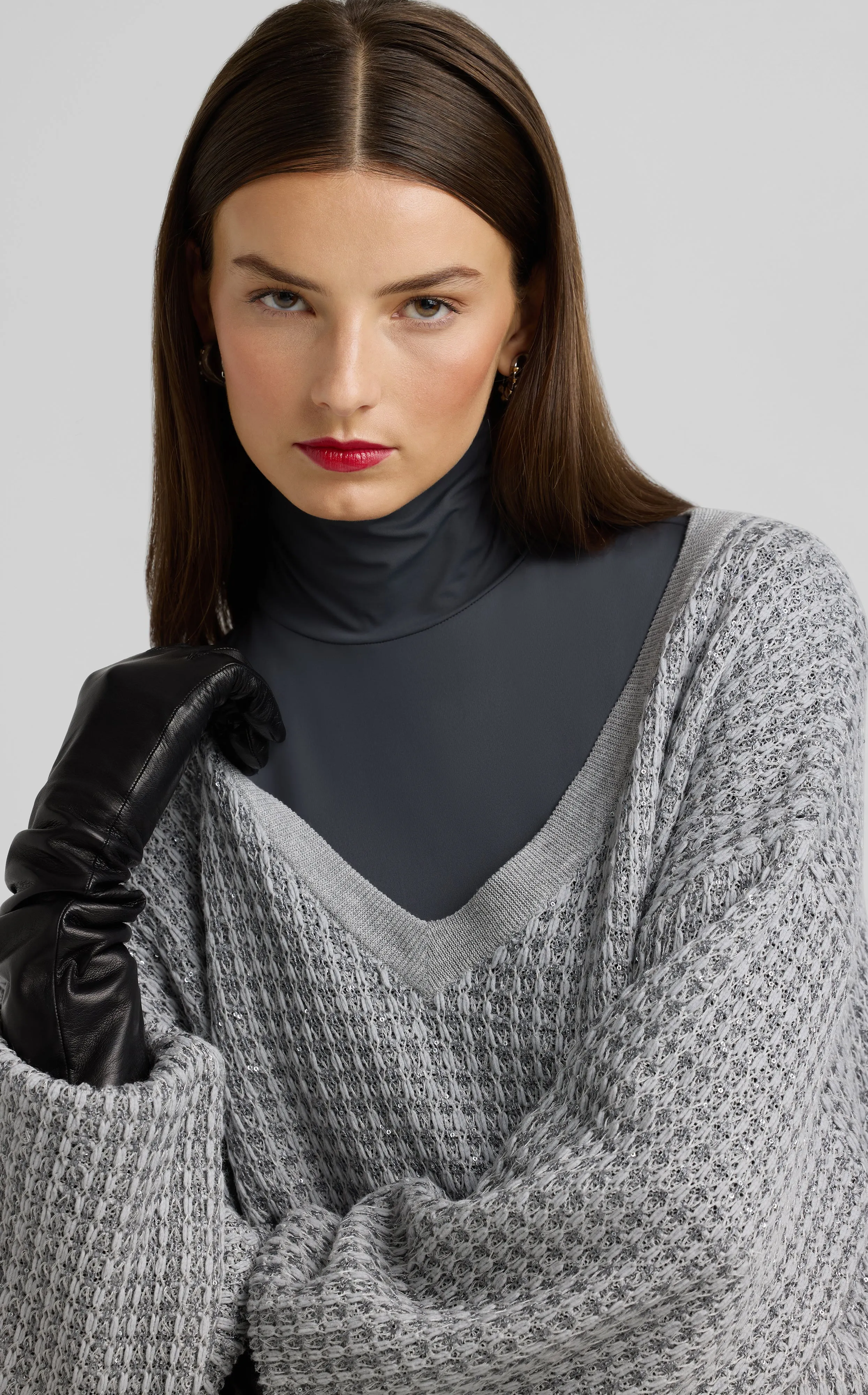 Sequin Mesh Knit Sweater