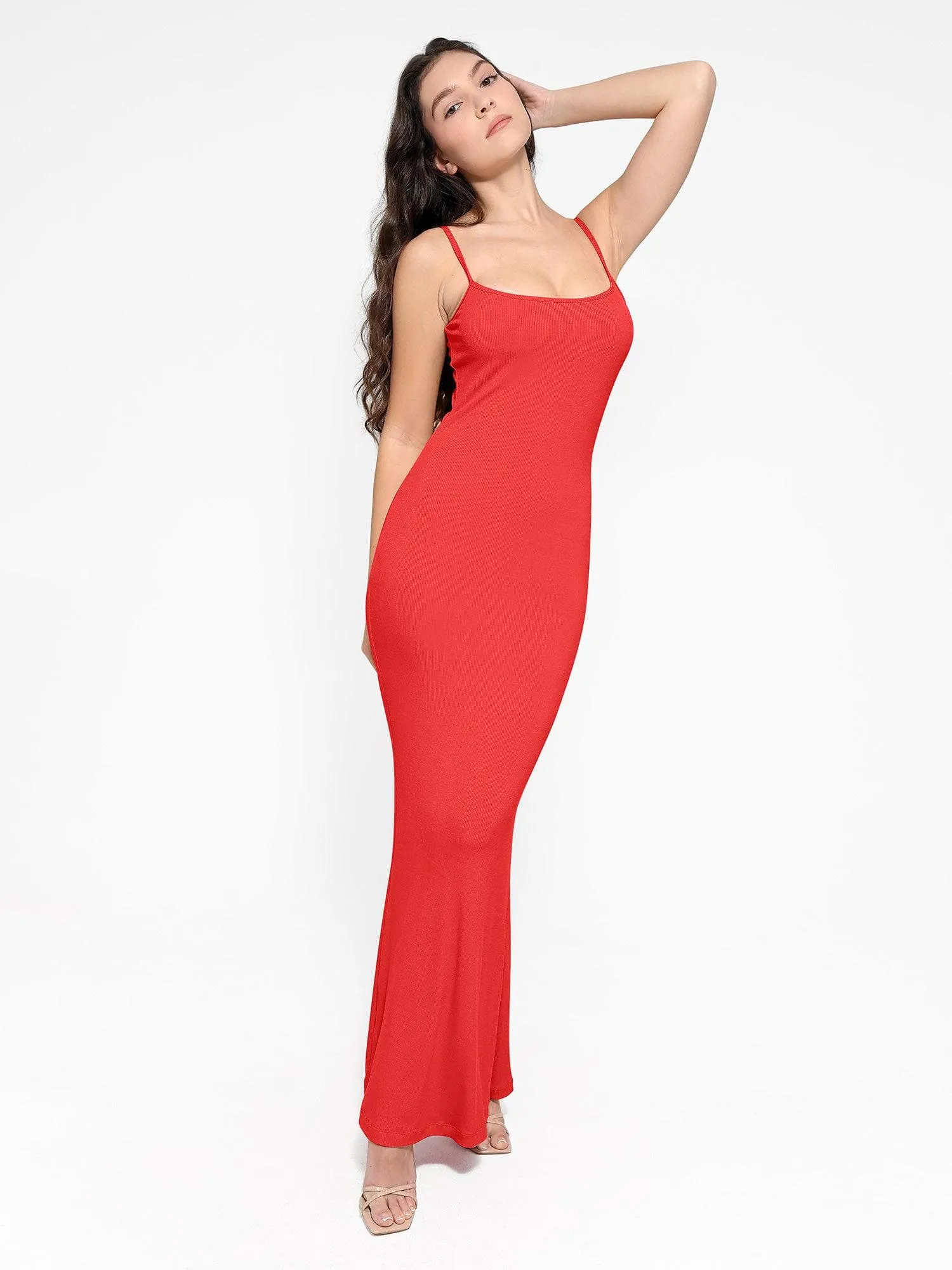 Shapewear Slip Dress Mesh Top Set