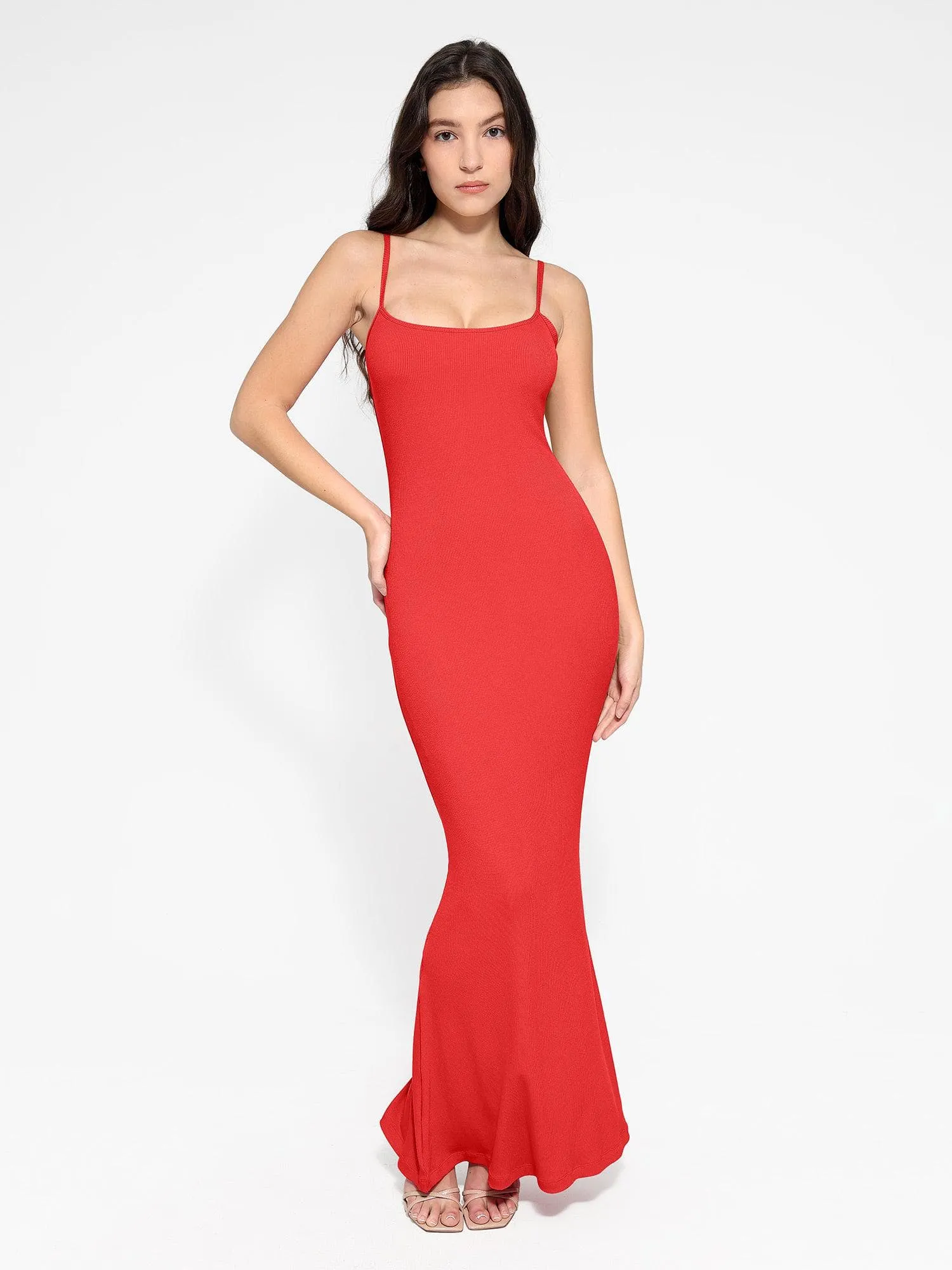 Shapewear Slip Dress Mesh Top Set