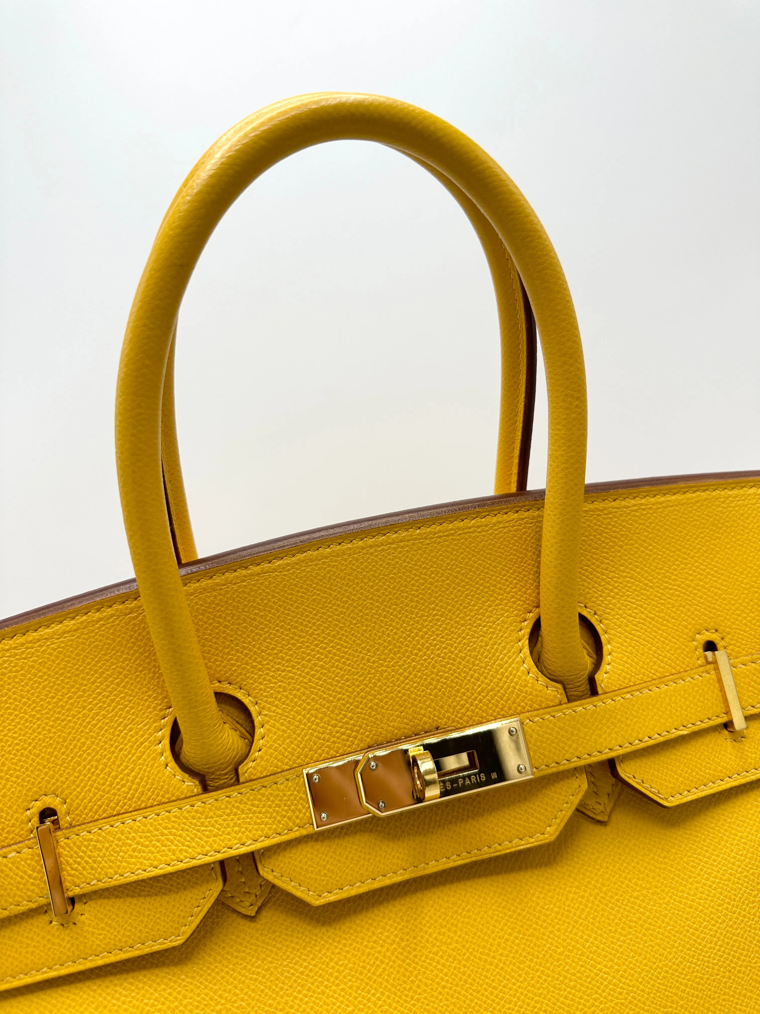SOLD ON LAYAWAY (Total Price 8200) Jaune Yellow Epsom GHW Birkin 35