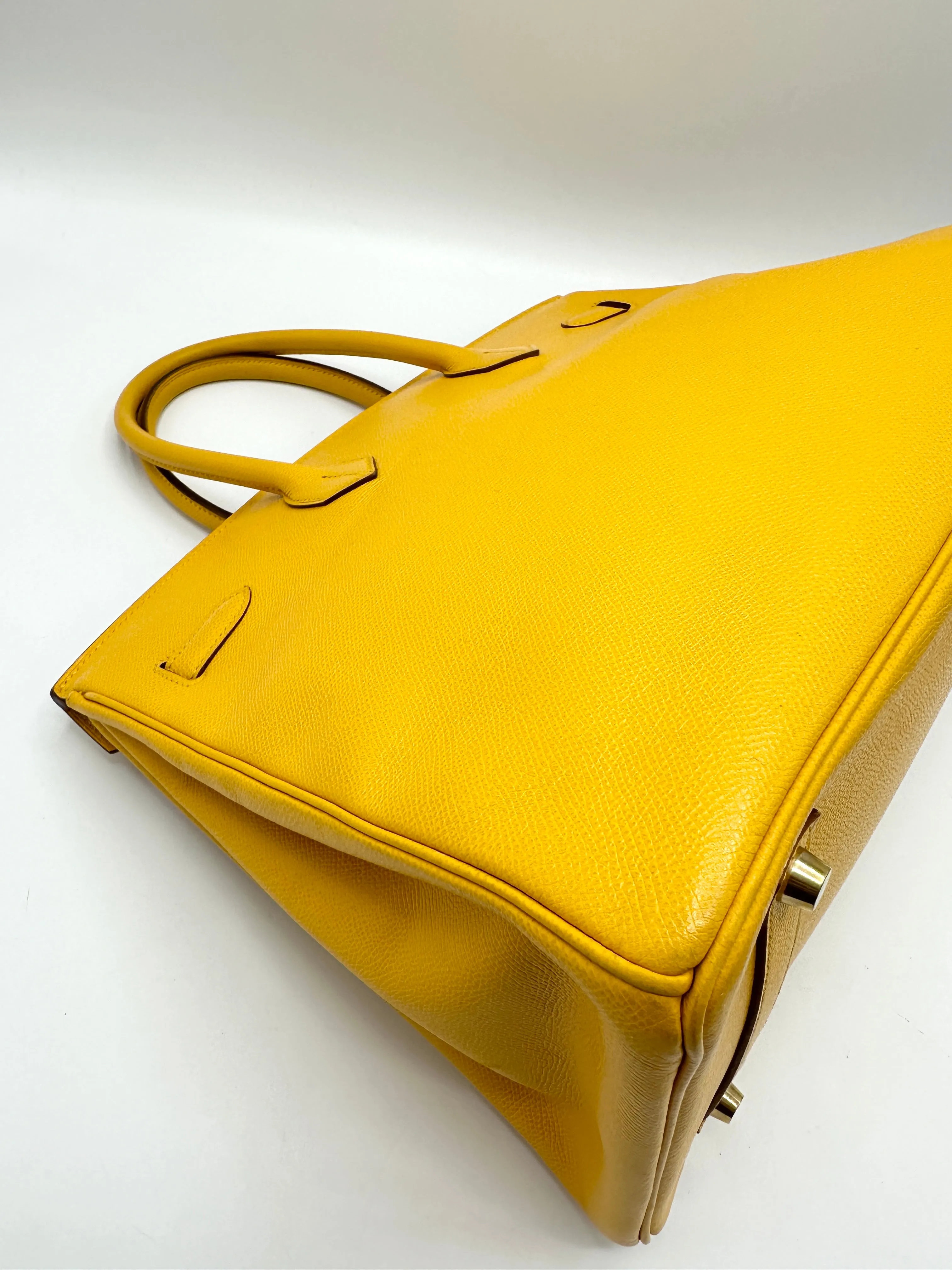 SOLD ON LAYAWAY (Total Price 8200) Jaune Yellow Epsom GHW Birkin 35