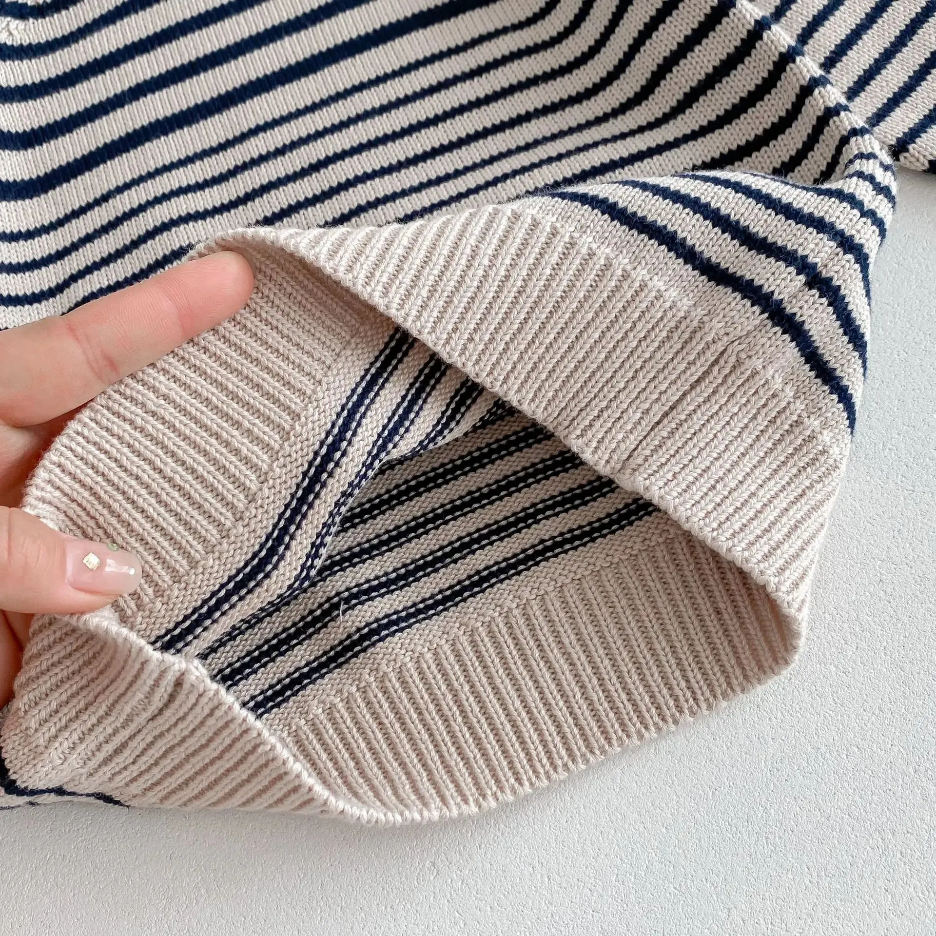 Striped Unisex Long-Sleeved Sweater