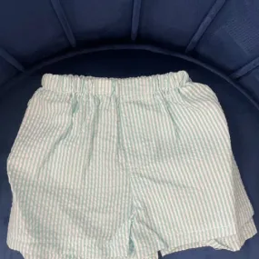 Teal Seersucker Shorts