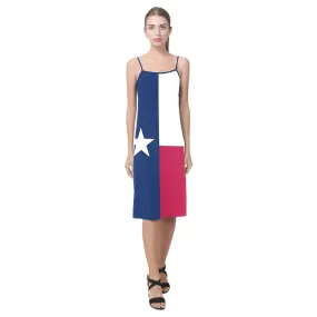 tex flag lone star bottom Alcestis Slip Dress (Model D05)