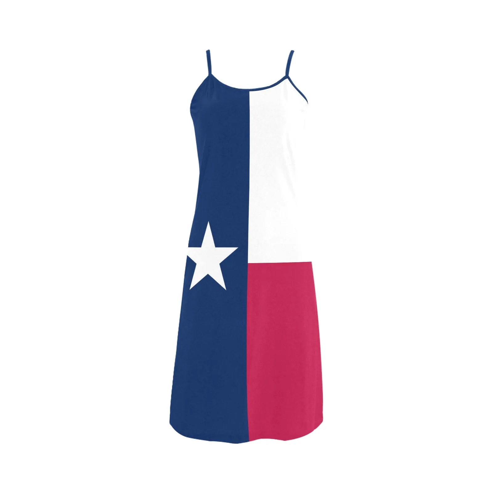 tex flag lone star bottom Alcestis Slip Dress (Model D05)