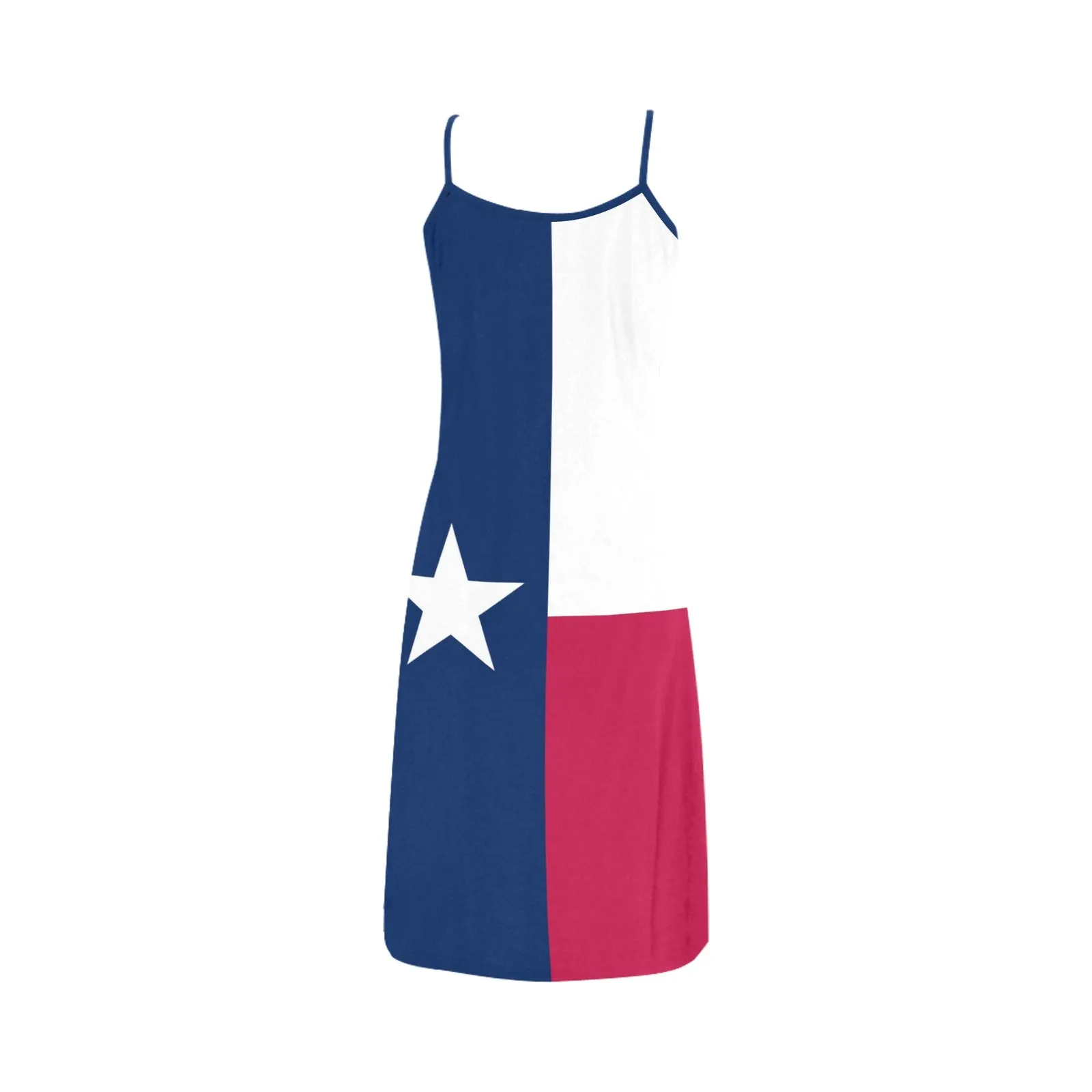 tex flag lone star bottom Alcestis Slip Dress (Model D05)