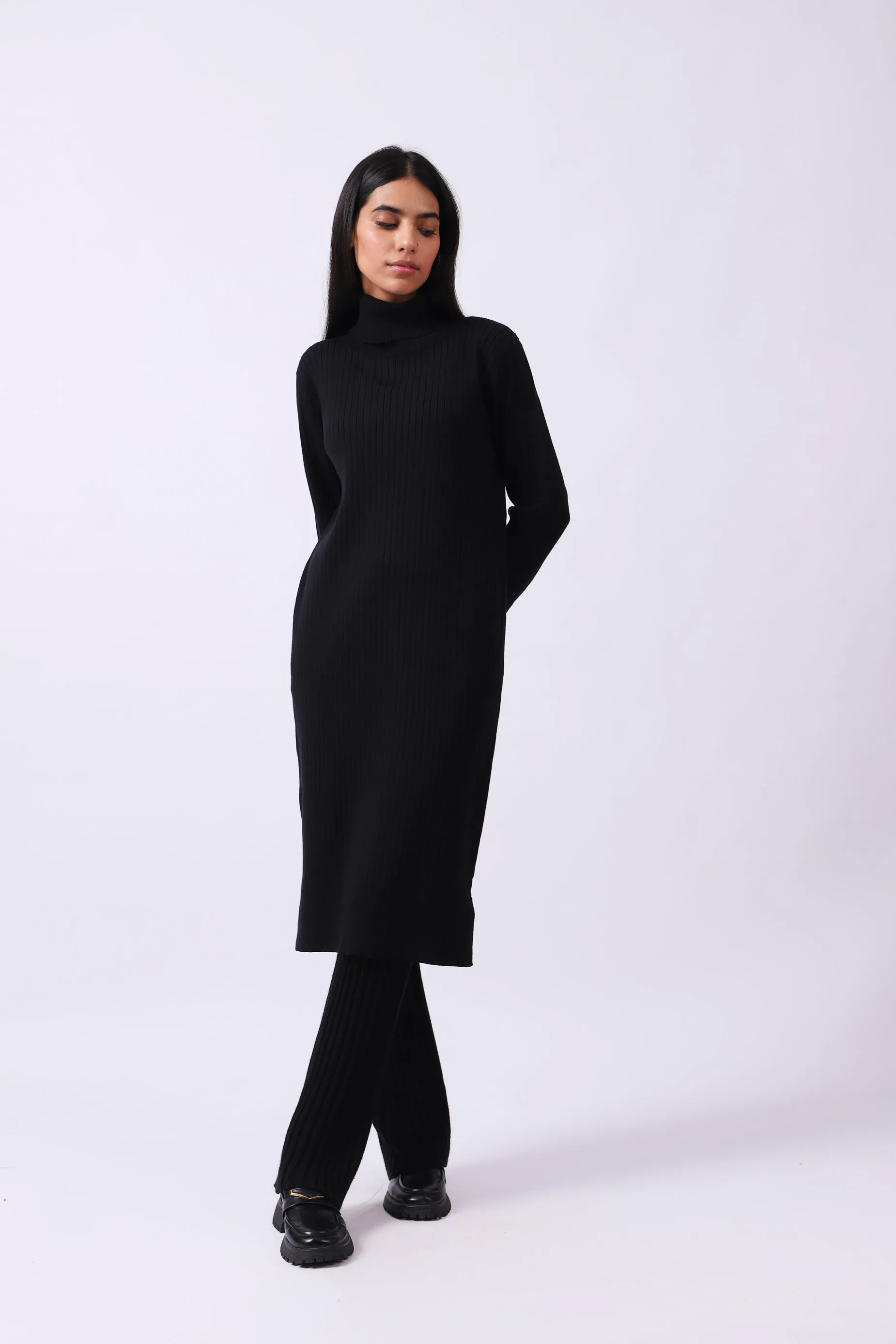 TURTLENECK SWEATER DRESS