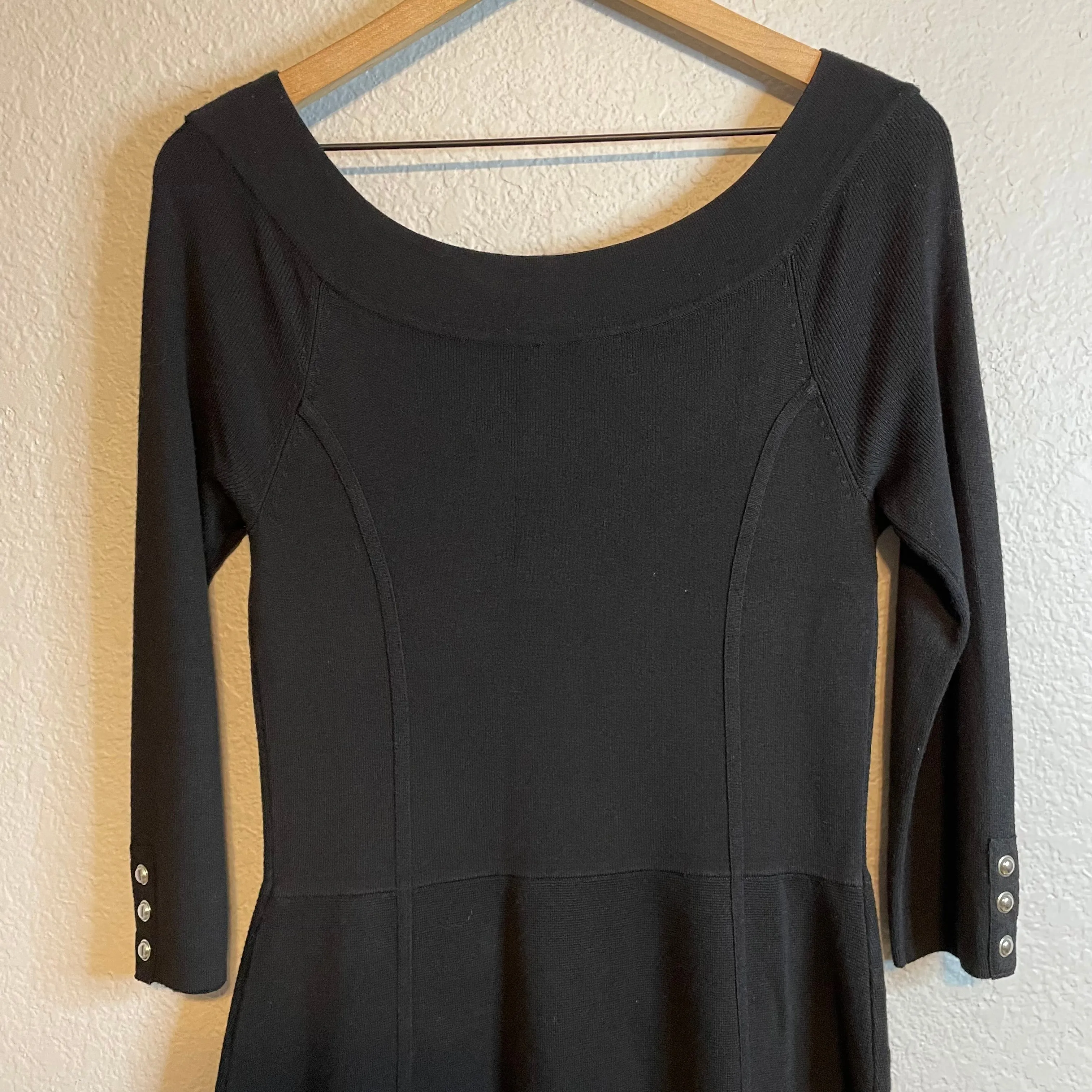 Wide Neck Sweater Dress