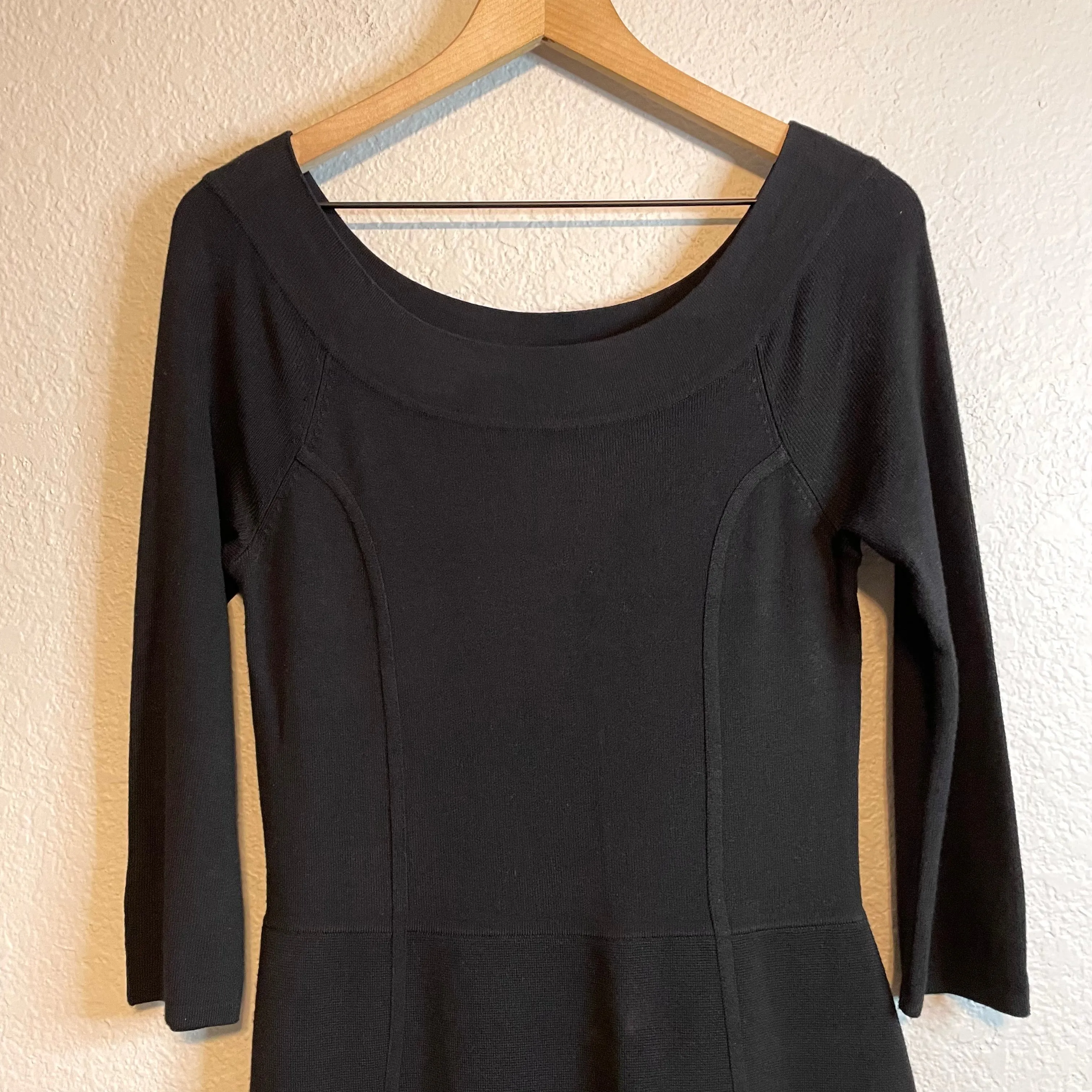 Wide Neck Sweater Dress