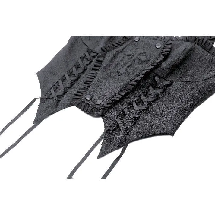 Women's Gothic Ruffled Lace-up Overbust Corset