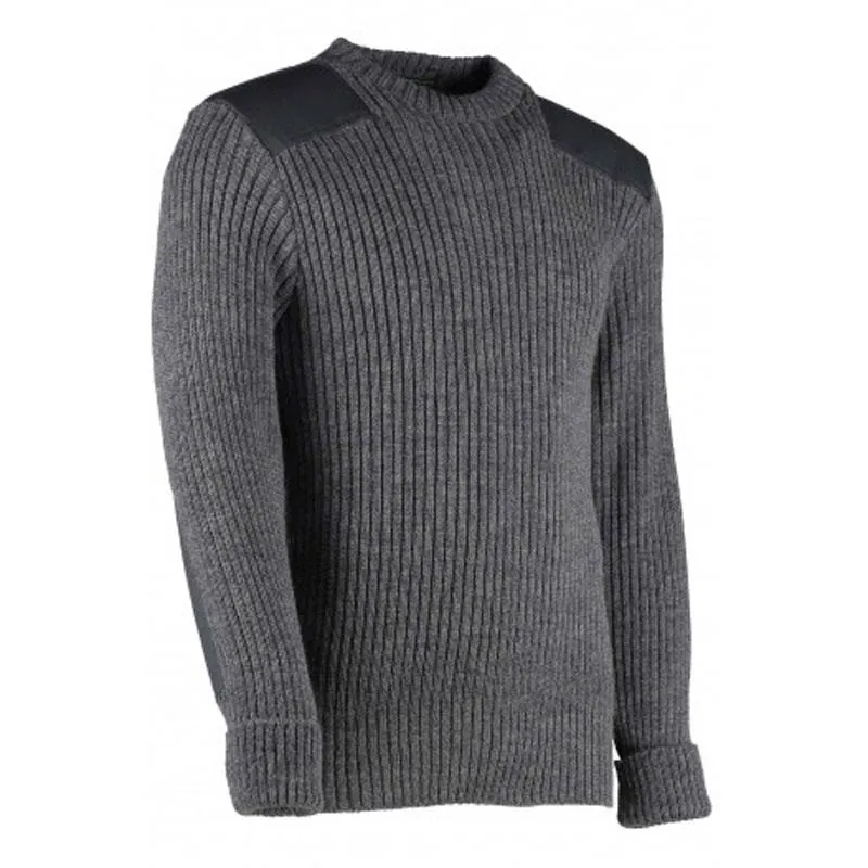 Woolly Pully York Crew Neck Dark Grey